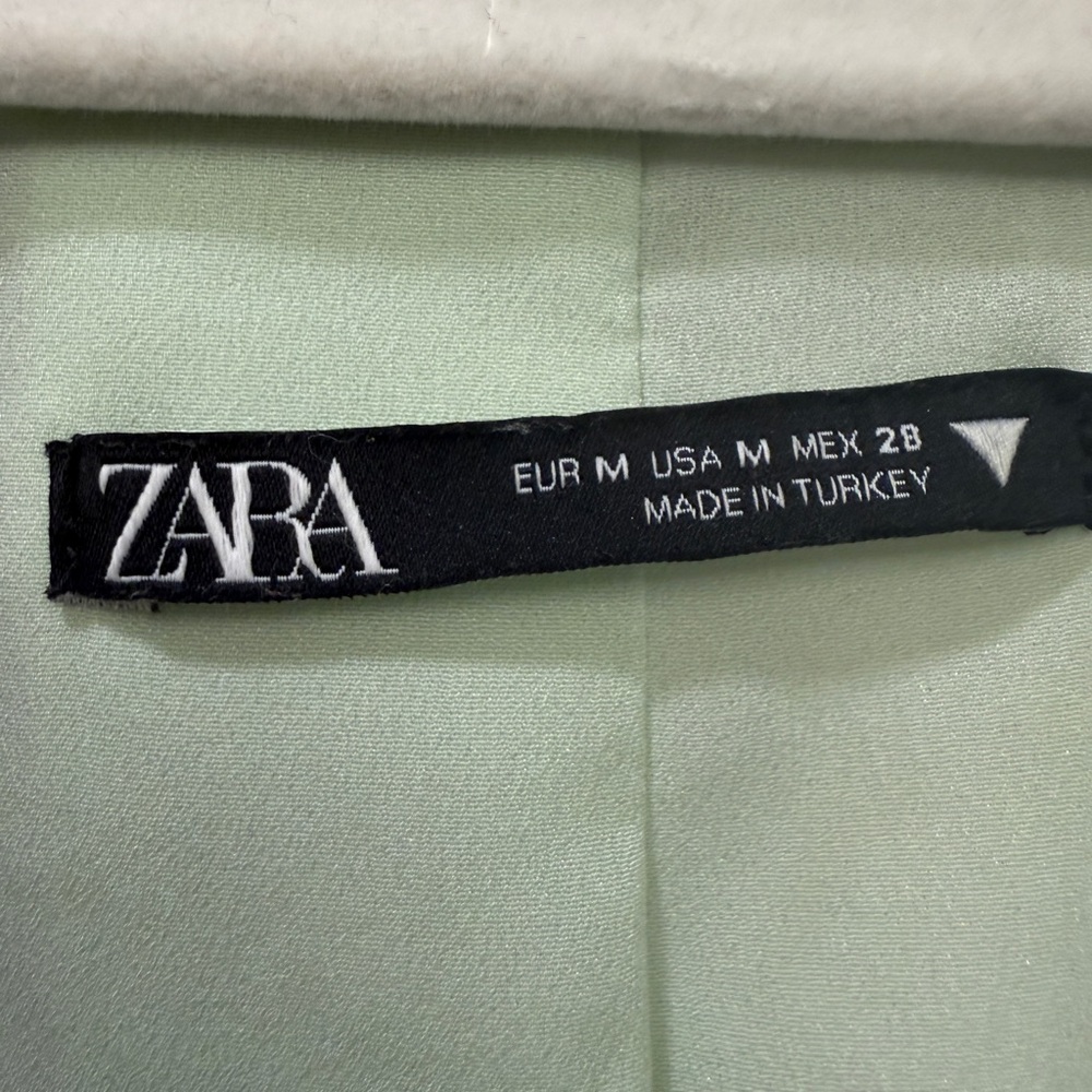 Zara Mint Green Cropped Blazer and Mini Skirt Set - Picture 4 of 5